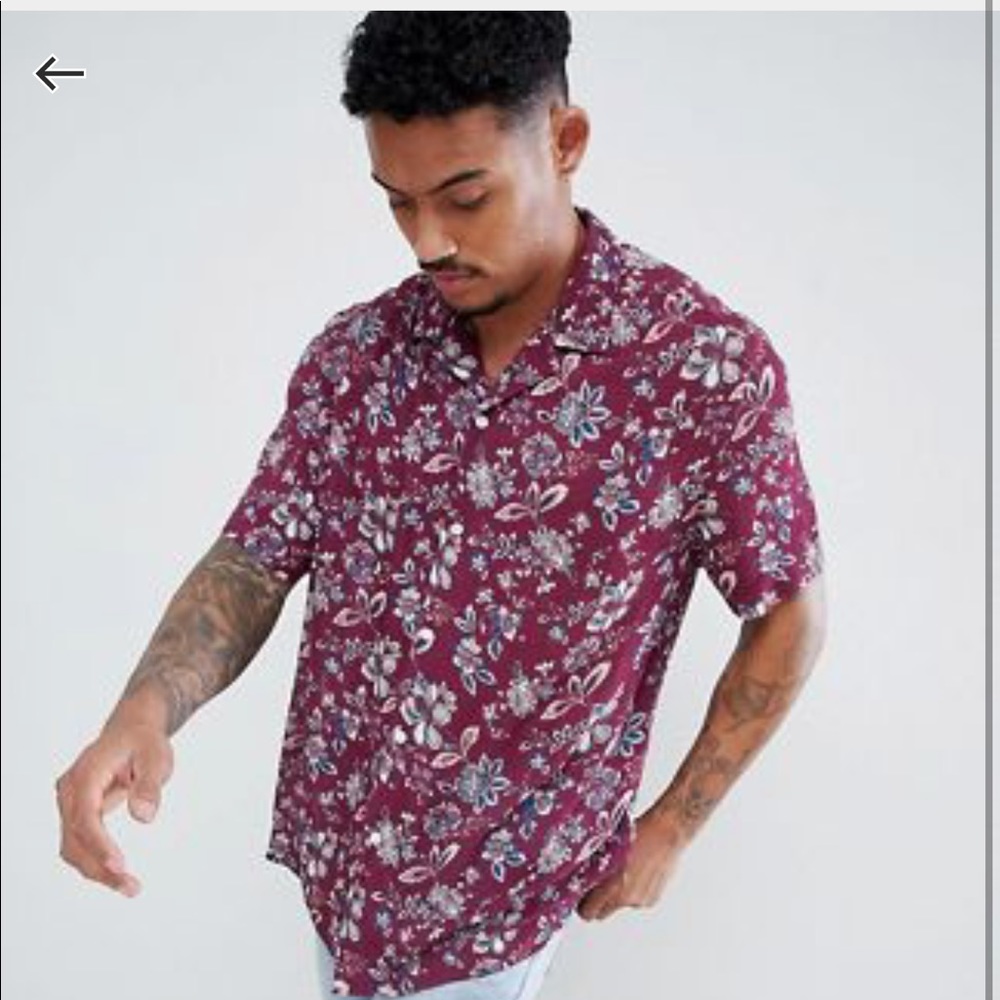 ASOS Floral Oversize Shirt
